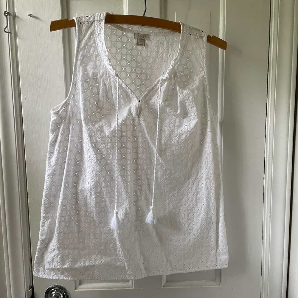 J. Crew Cotton Eyelet Tank
